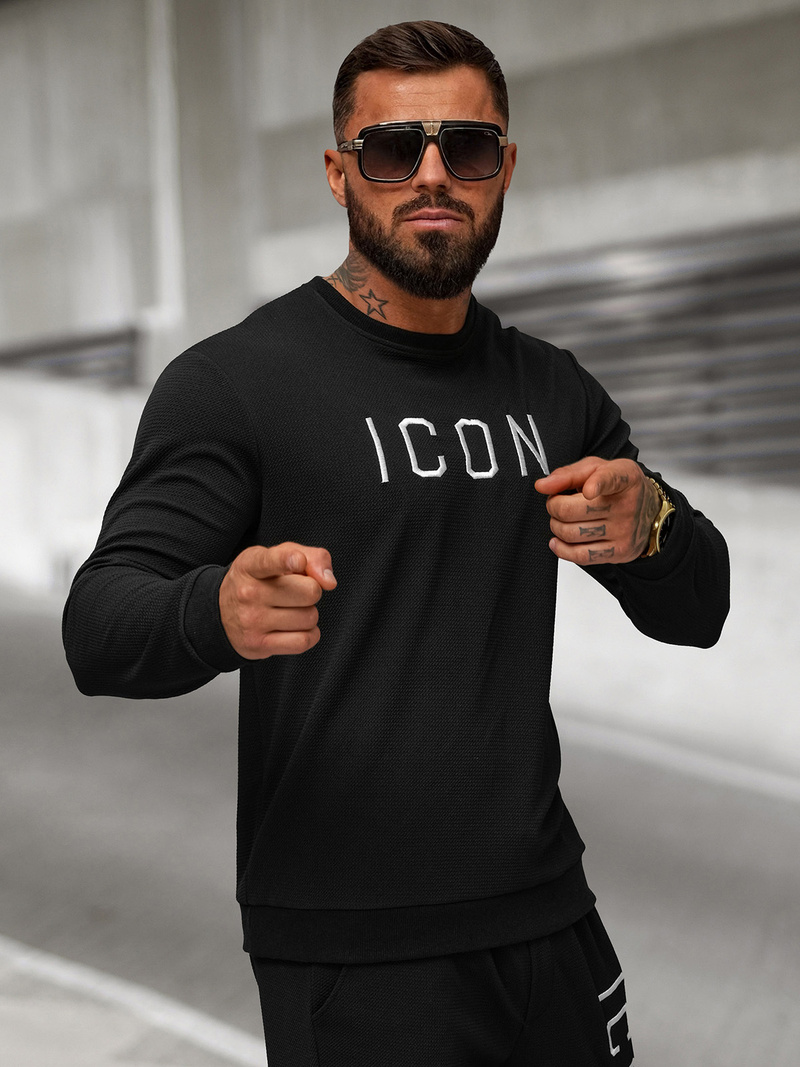 Толстовка чоловіча чорна OZONEE O/D7197