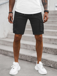 Spodenki męskie chino czarne OZONEE T/BB70010/1