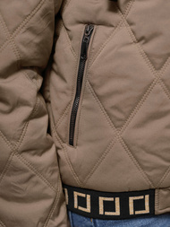 Kurtka damska pikowana beżowa OZONEE JS/16M9085/84