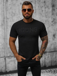 T-Shirt męski czarny OZONEE O/JW533B