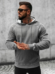 Bluza z kapturem męska grafitowa OZONEE O/8B152/5