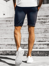 Шорти джинові чоловічі Темно-Синi OZONEE DJ/1001