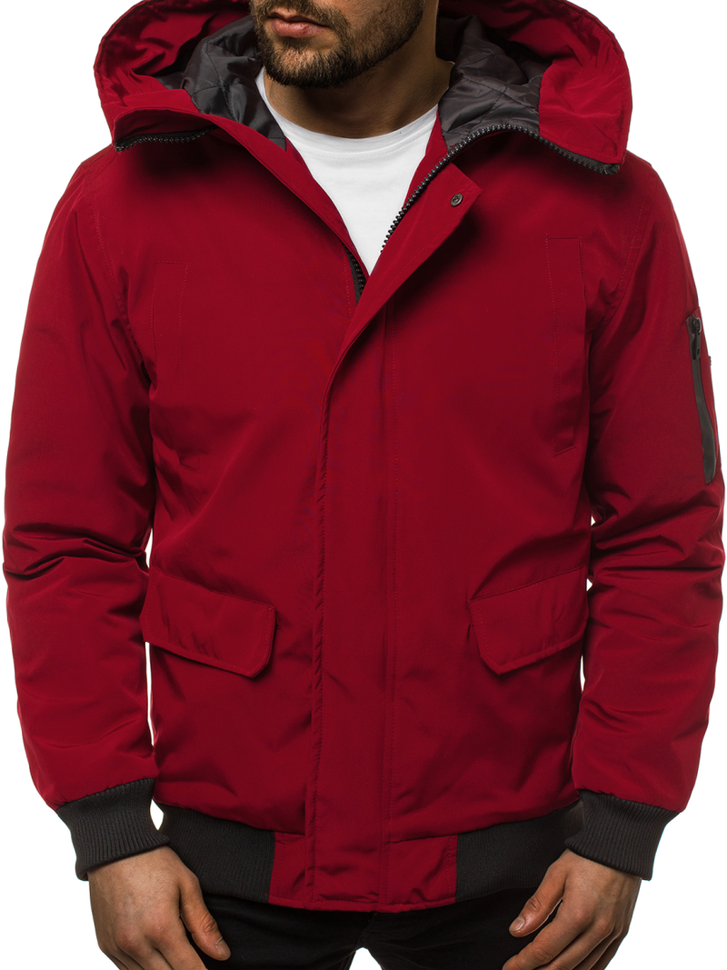 Kurtka zimowa męska bordowa OZONEE JS/2019005