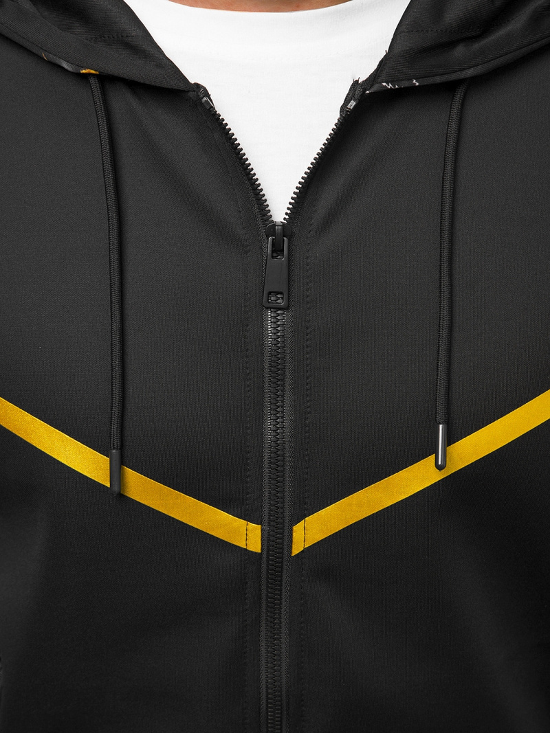 Komplet dresowy męski czarno-żółty OZONEE O/HM703Z