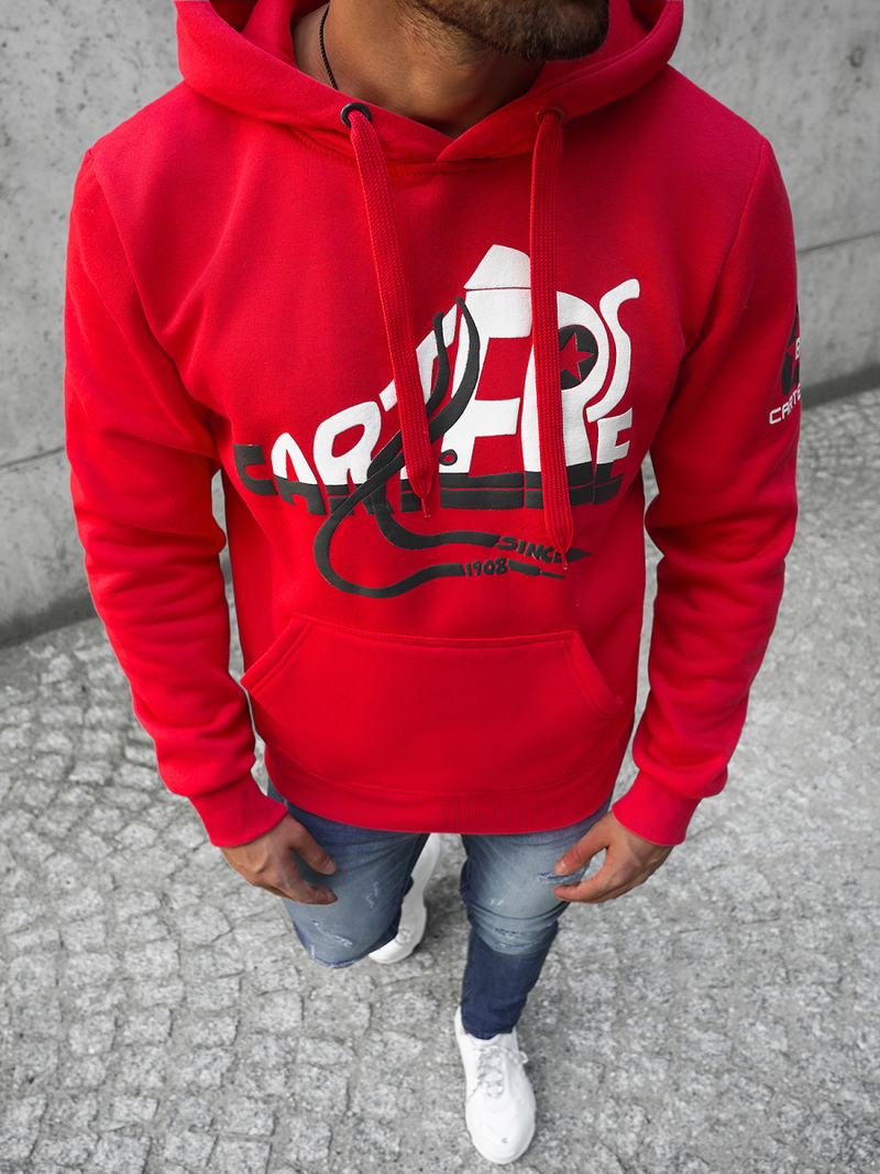 Bluza z kapturem męska czerwona OZONEE JS/Y10005