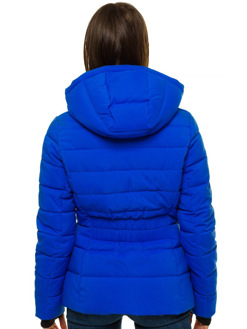 Kurtka zimowa z kapturem damska niebieska OZONEE O/M201/42