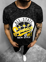 T-Shirt męski czarny OZONEE JS/KS2043Z