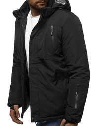 Kurtka zimowa męska czarna OZONEE O/9802