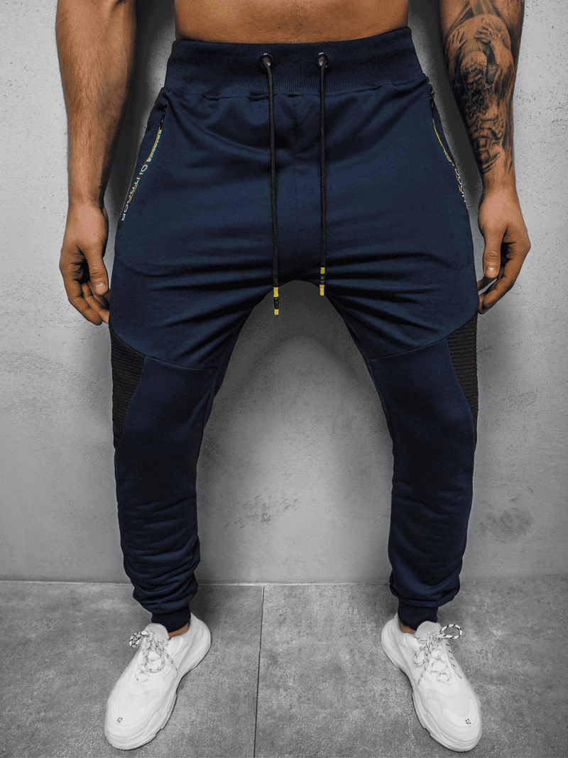 Spodnie dresowe męskie granatowe OZONEE JS/68K10226