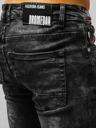 Spodnie jeansowe męskie czarne OZONEE DR/TF102Z