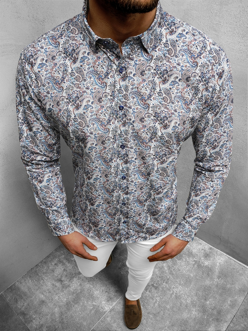 Чоловіча сорочка кольорова OZONEE O/2922