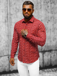 Koszula męska czerwona OZONEE O/3722Z