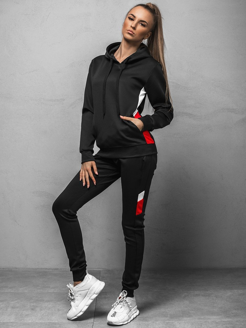 Spodnie dresowe damskie czarne OZONEE JS/JK88112