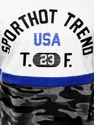 T-Shirt męski biały OZONEE JS/SS10983