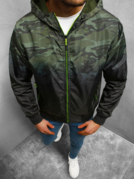 Kurtka przejściowa męska dwustronna moro-zielona OZONEE N/7200