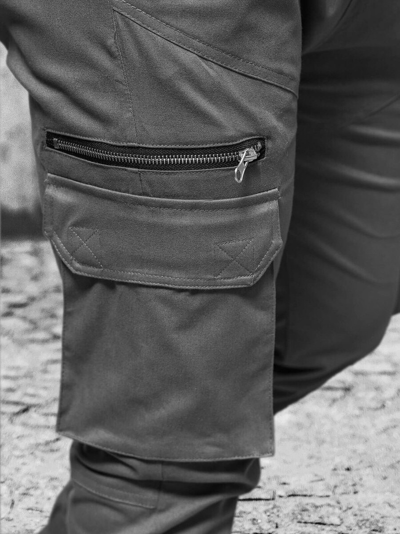 Spodnie męskie joggery szare OZONEE O/G3043