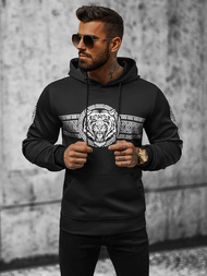 Bluza z kapturem męska czarna OZONEE JS/8B996/3