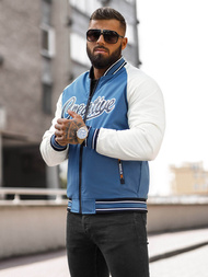 Kurtka męska bomberka niebieska OZONEE JS/84M3011/243Z