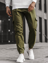 Spodnie męskie joggery khaki OZONEE A/404