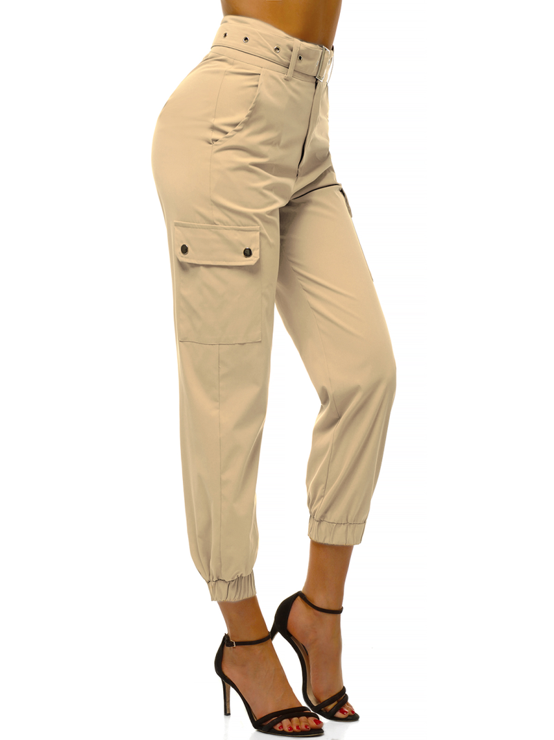 Жіночі штани Джогер Бежевi OZONEE O/HM001