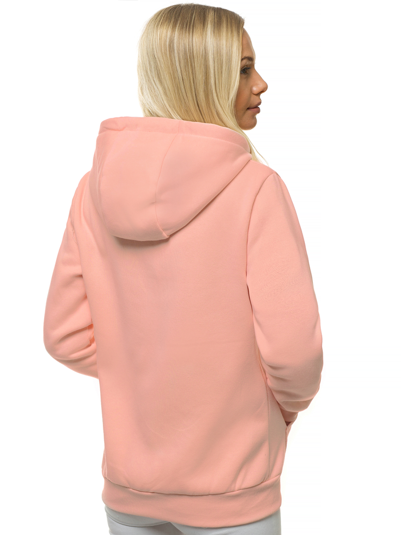 Bluza damska rozpinana z kapturem brzoskwiniowa OZONEE JS/W03/55Z
