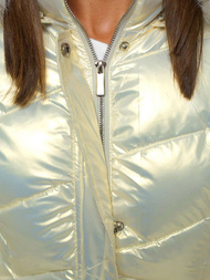 Kurtka zimowa damska parka z futerkiem biała OZONEE O/DK026/10