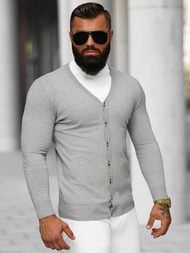 Sweter męski rozpinany szary OZONEE NB/MM6006/2Z