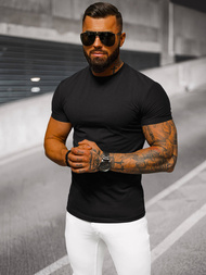 T-shirt męski slim fit czarny OZONEE NB/MT3001Z