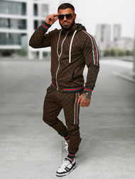 Спортивний костюм чоловічій Темно-Бежевi OZONEE O/FF5111AB