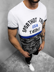 T-Shirt męski biały OZONEE JS/SS10983Z