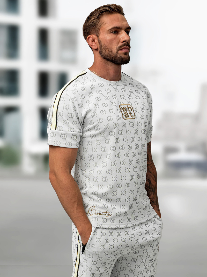 Чоловічий короткий спортивний костюм Яскраво-ciрий OZONEE O/QQ1621AB