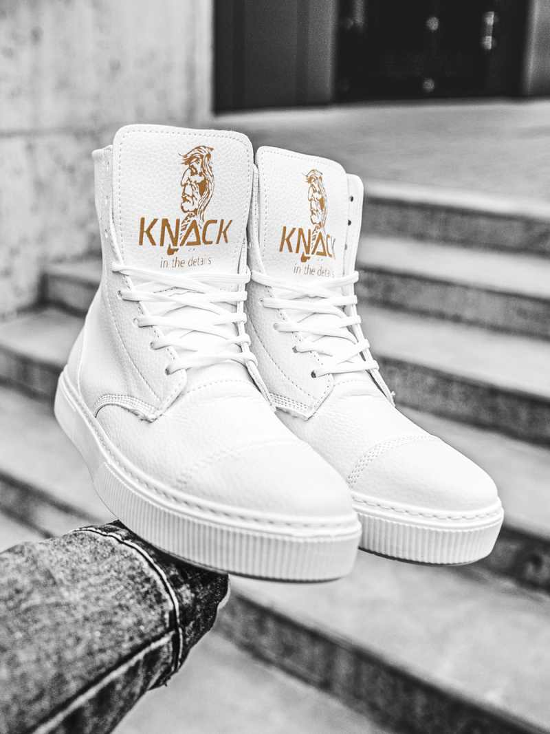 Sneakersy wysokie białe OZONEE KN/022