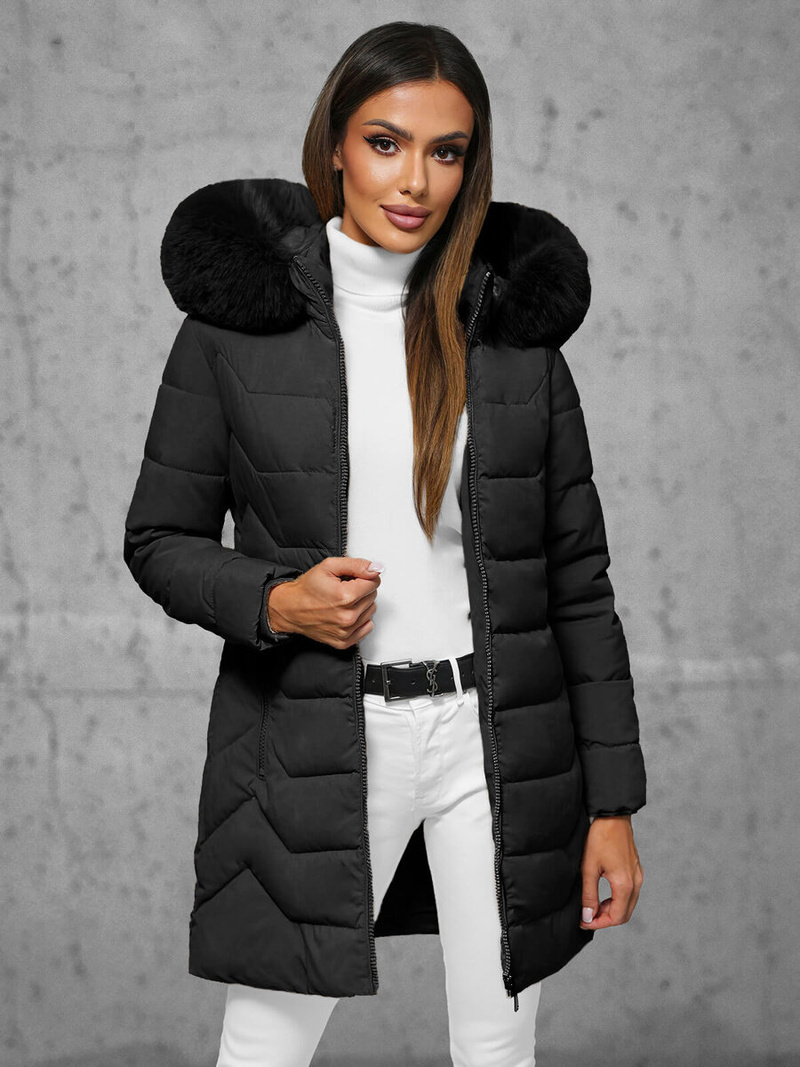 Куртка жіноча чорна OZONEE JS/16M9121/392