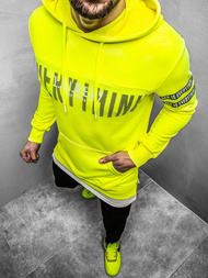 Толстовка з капюшоном чоловіча Жовта-неон OZONEE MACH/3123Z