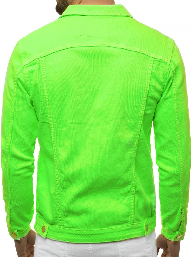 Kurtka jeans męska zielona OZONEE G/620