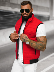 Kamizelka męska pikowana czerwona OZONEE JS/MY77Z