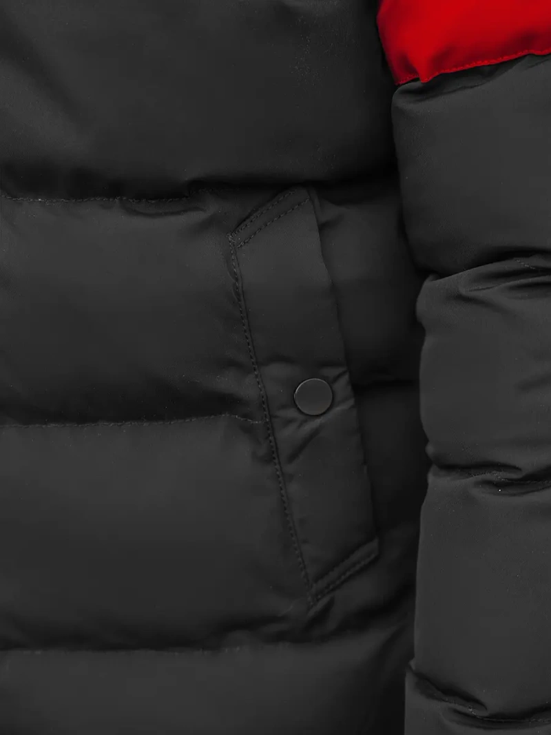 Kurtka zimowa męska pikowana czarna OZONEE JS/M8103