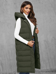 Стьобаний жіночий жилет Темно-Зелена OZONEE JS/5M3157/136