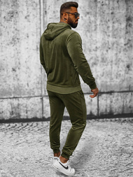 Komplet dresowy męski welurowy khaki OZONEE JS/8C1171/29