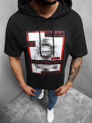 Bluza z kapturem męska czarna OZONEE B/20402010Z