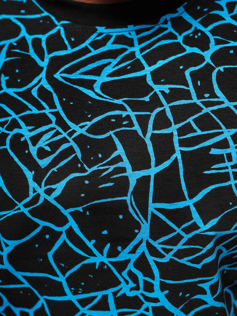 T-shirt męski czarny OZONEE JS/8T1199/3