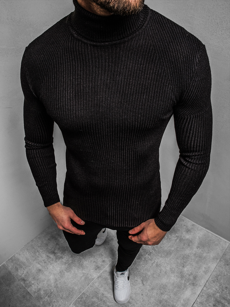 Светр чоловічій Чорний OZONEE MACH/TRK2001Z