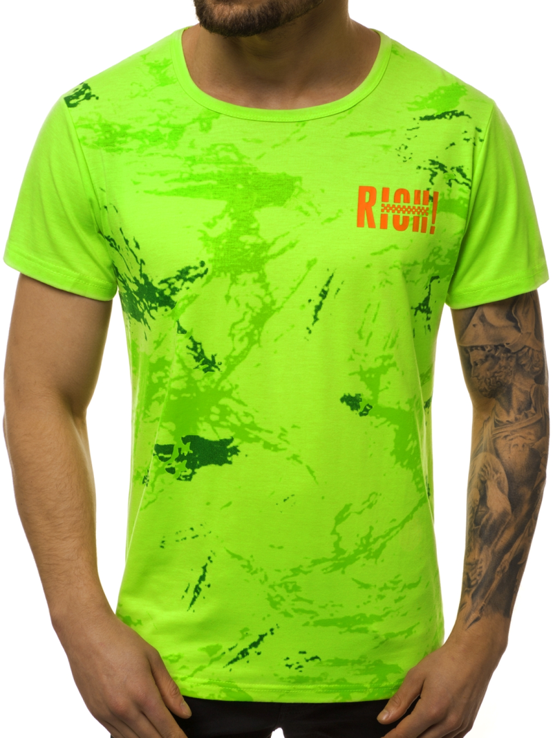 T-Shirt męski zielony OZONEE JS/KS1976