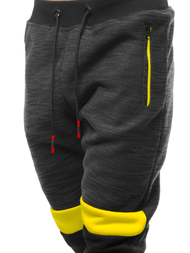 Spodnie dresowe męskie czarne OZONEE JS/K60022