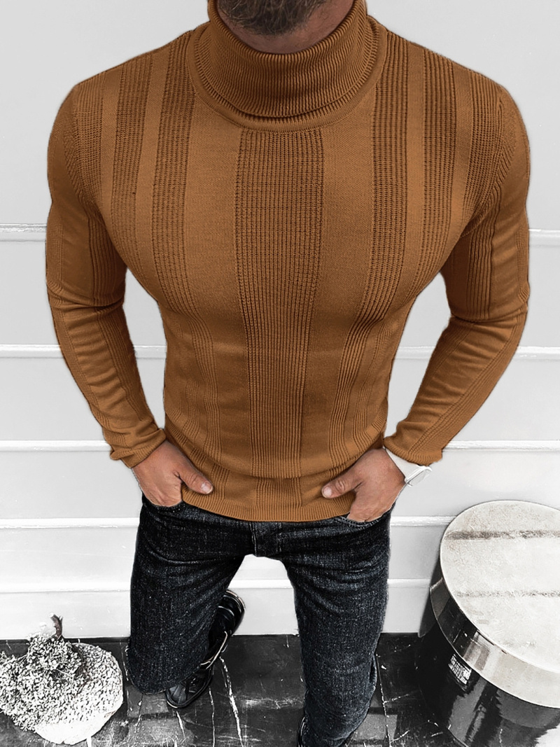 Sweter męski golf camel OZONEE L/2705