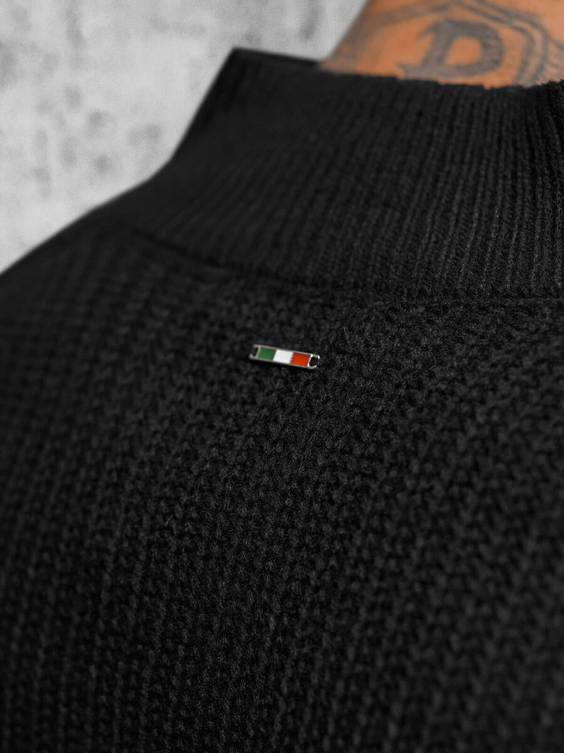 Sweter męski czarny OZONEE NB/MM6020/4