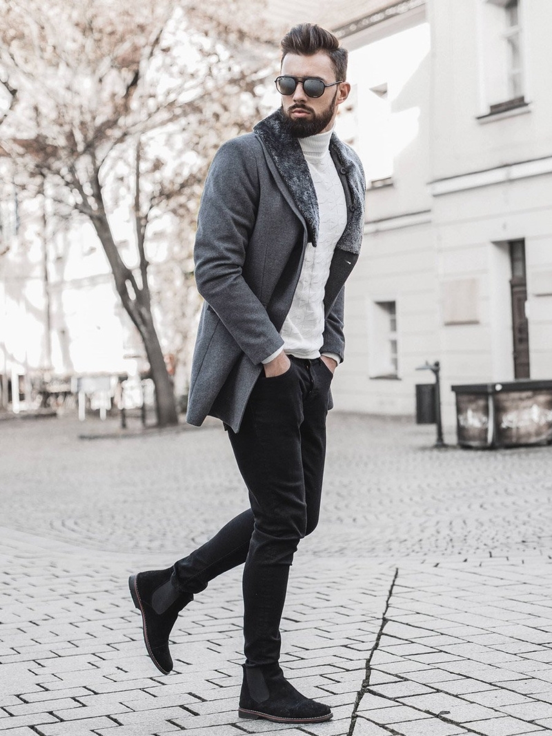 Пальто чоловіче Графітовий OZONEE O/5626