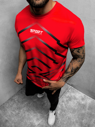 T-Shirt męski czerwony OZONEE JS/KS2063Z