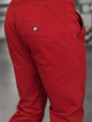 Spodnie męskie chino joggery bordowe OZONEE JB/JP1145/3