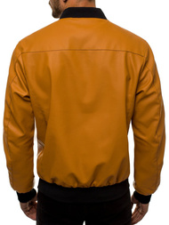 Kurtka skórzana męska jasny-camel OZONEE JB/JP1147/5Z